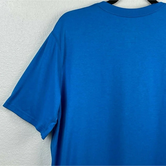 Nike T-Shirt Men's Sz L Dri-Fit Crew Neck Short Sleeve Athletic Training Blue - Picture 6 of 10